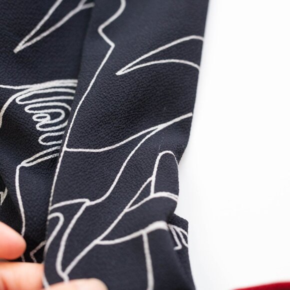 Victoria Victoria Beckham Blue Printed Collared Dress - Size 4 - Picture 11 of 11